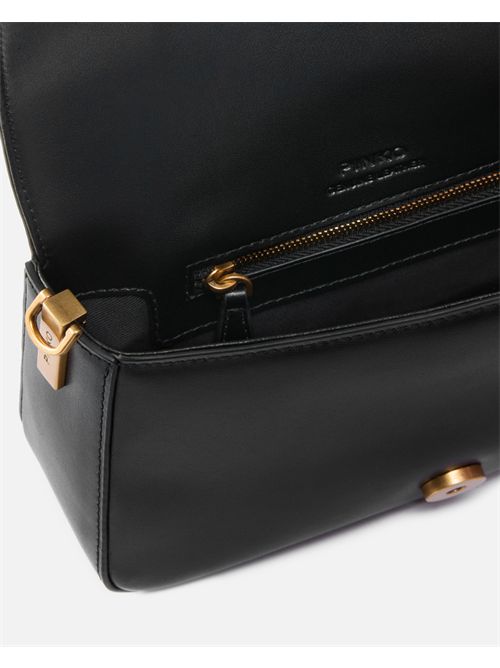 Borsa a spalla piccola Mini Love Bag Slouchy in pelle con doppia tracolla PINKO | 105824A0QO/Z99Q